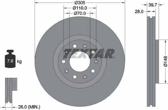 Textar 92220800 - Disc frana aaoparts.ro