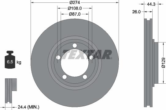 Textar 92221800 - Disc frana aaoparts.ro