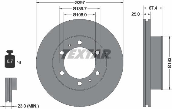 Textar 92222600 - Disc frana aaoparts.ro