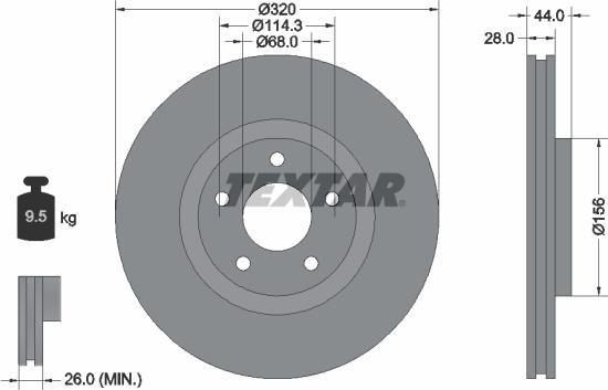 Textar 92222003 - Disc frana aaoparts.ro