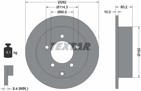 Textar 92227403 - Disc frana aaoparts.ro