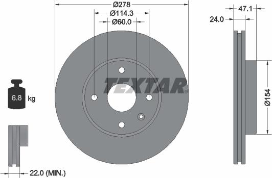 Textar 92227303 - Disc frana aaoparts.ro