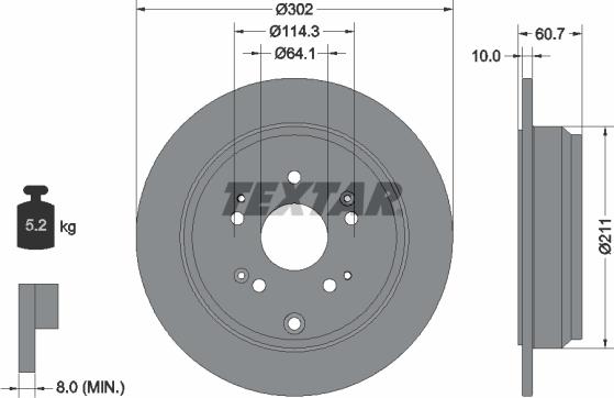 Textar 92227203 - Disc frana aaoparts.ro