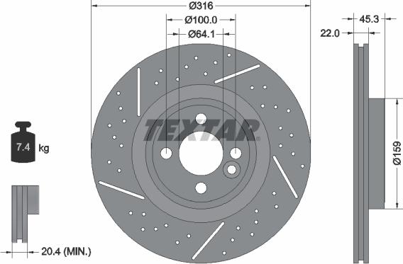 Textar 92279105 - Disc frana aaoparts.ro