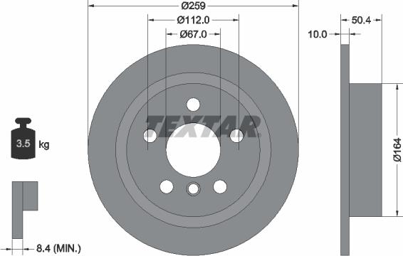 Textar 92279303 - Disc frana aaoparts.ro