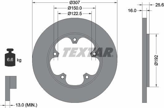 Textar 92274103 - Disc frana aaoparts.ro