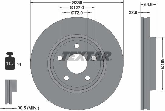 Textar 92274803 - Disc frana aaoparts.ro