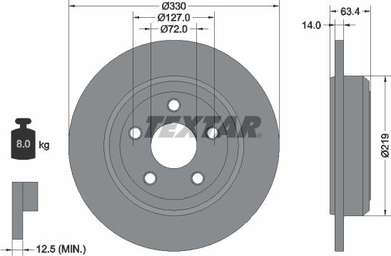 Textar 92274703 - Disc frana aaoparts.ro