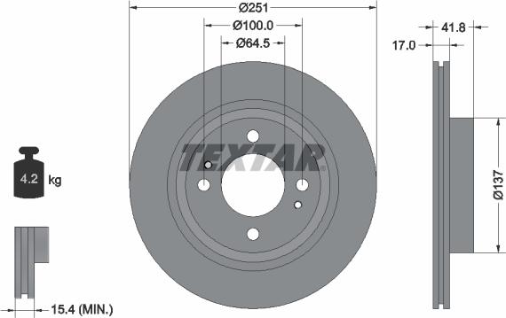 Textar 92278003 - Disc frana aaoparts.ro