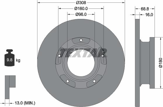 Textar 92273903 - Disc frana aaoparts.ro