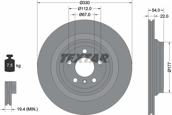 Textar 92273505 - Disc frana aaoparts.ro