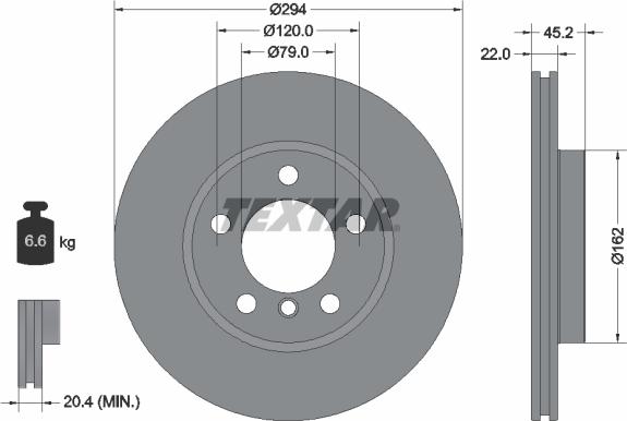 Textar 92277805 - Disc frana aaoparts.ro