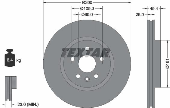 Textar 92277205 - Disc frana aaoparts.ro