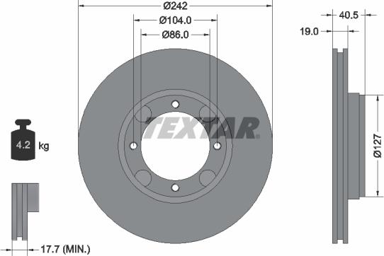 Textar 92062603 - Disc frana aaoparts.ro