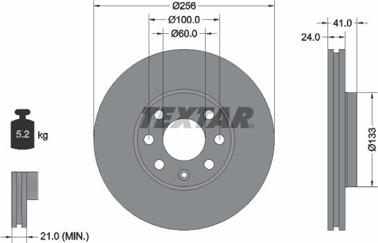 Textar 92091803 - Disc frana aaoparts.ro