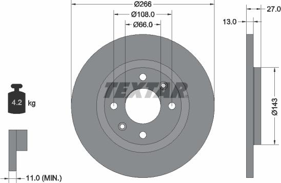 Textar 92089103 - Disc frana aaoparts.ro