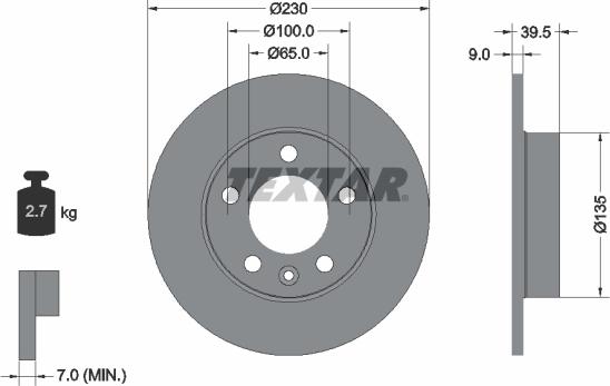 Textar 92082503 - Disc frana aaoparts.ro