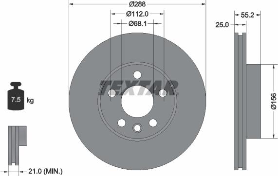 Textar 92074203 - Disc frana aaoparts.ro