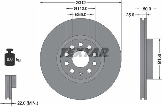 Textar 92120505 - Disc frana aaoparts.ro