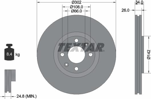 Textar 92133203 - Disc frana aaoparts.ro