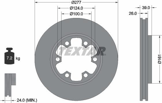 Textar 92059000 - Disc frana aaoparts.ro