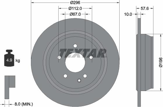 Textar 93123503 - Disc frana aaoparts.ro