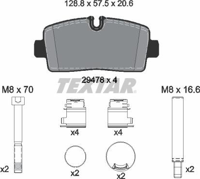 Textar 2947801 - Set placute frana,frana disc aaoparts.ro