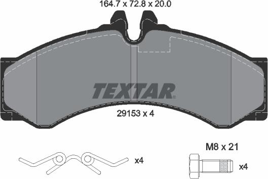 Textar 2915301 - Set placute frana,frana disc aaoparts.ro