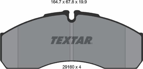 Textar 2916002 - Set placute frana,frana disc aaoparts.ro