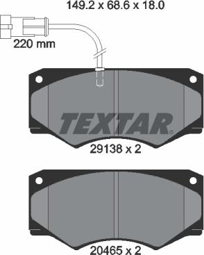 Textar 2913801 - Set placute frana,frana disc aaoparts.ro