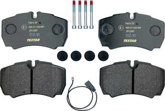 Textar 2912307 - Set placute frana,frana disc aaoparts.ro