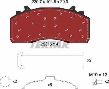 Textar 2931501 - Set placute frana,frana disc aaoparts.ro