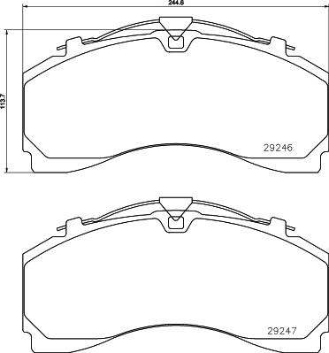 Textar 2924601 - Set placute frana,frana disc aaoparts.ro