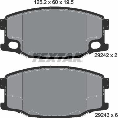 Textar 2924201 - Set placute frana,frana disc aaoparts.ro