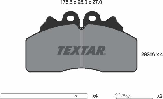 Textar 2925601 - Set placute frana,frana disc aaoparts.ro