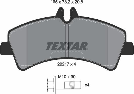 Textar 2921702 - Set placute frana,frana disc aaoparts.ro