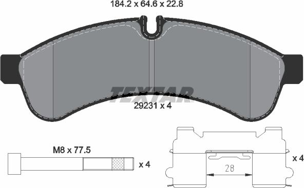 Textar 2923101 - Set placute frana,frana disc aaoparts.ro