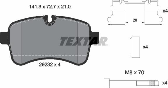 Textar 2923201 - Set placute frana,frana disc aaoparts.ro