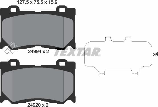 Textar 2499401 - Set placute frana,frana disc aaoparts.ro