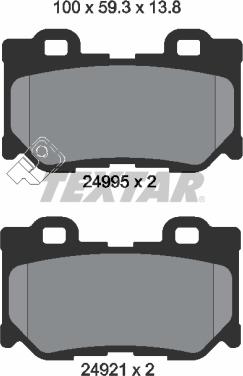 Textar 2499501 - Set placute frana,frana disc aaoparts.ro