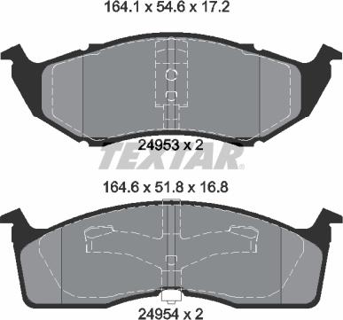 Textar 2495301 - Set placute frana,frana disc aaoparts.ro