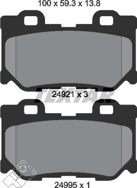 Textar 2492101 - Set placute frana,frana disc aaoparts.ro