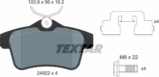 Textar 2492204 - Set placute frana,frana disc aaoparts.ro