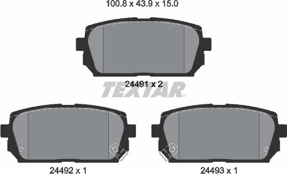 Textar 2449101 - Set placute frana,frana disc aaoparts.ro