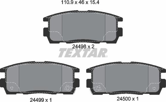 Textar 2449801 - Set placute frana,frana disc aaoparts.ro