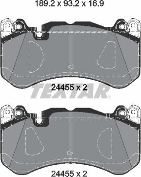 Textar 2445503 - Set placute frana,frana disc aaoparts.ro