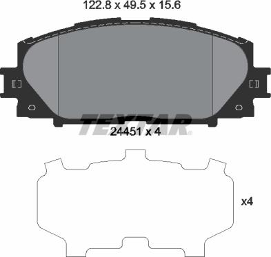 Textar 2445101 - Set placute frana,frana disc aaoparts.ro