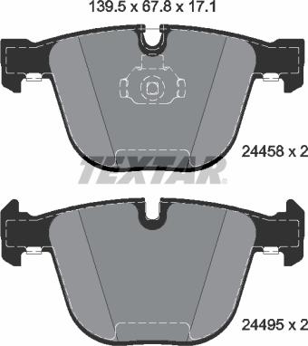 Textar 2445801 - Set placute frana,frana disc aaoparts.ro