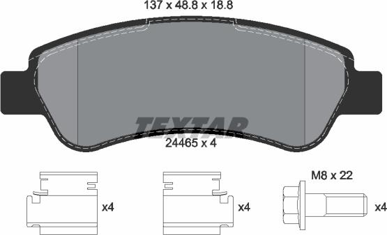 Textar _2446501 - Set placute frana,frana disc aaoparts.ro