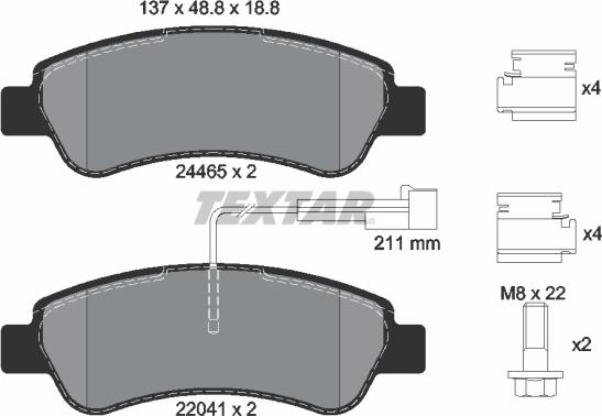 Textar 2446503 - Set placute frana,frana disc aaoparts.ro